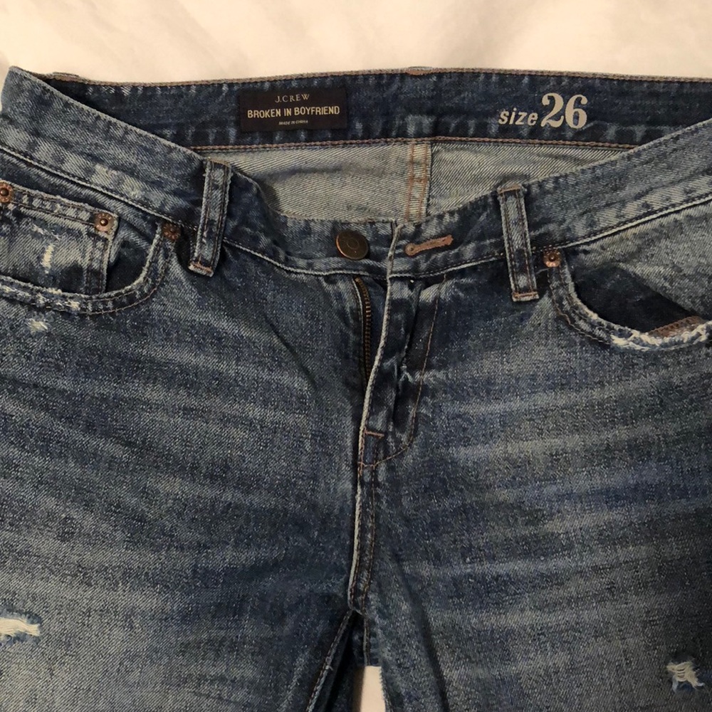 J Crew Broken in Boyfriend Jeans